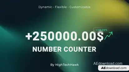 Versatile Number Counter Infographics template preview