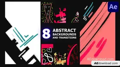 Vertical Abstract Backgrounds And Transitions | After Effects Elements template preview