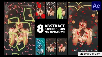 Vertical Abstract Backgrounds And Transitions | After Effects Elements template preview