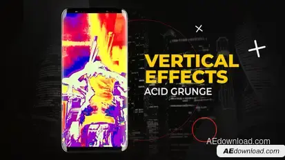 Vertical Acid Grunge Effects | After Effects Elements template preview