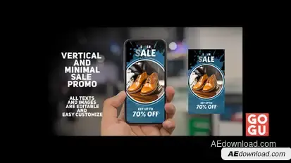 Vertical And Minimal Sale Promo Product Promo template preview
