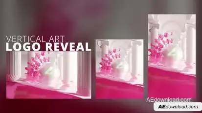 Vertical Art Logo Reveal Logo Stings template preview