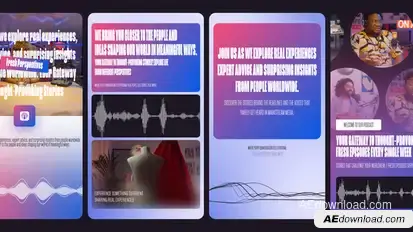 Vertical Audio Visualizer Video Displays template preview