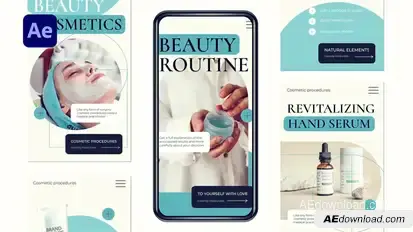 Vertical Beauty Promo Reels Product Promo template preview