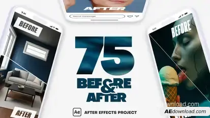 Vertical Before And After Pack Video Displays template preview