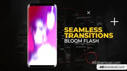 Vertical Bloom Flash Transitions | After Effects Elements template preview