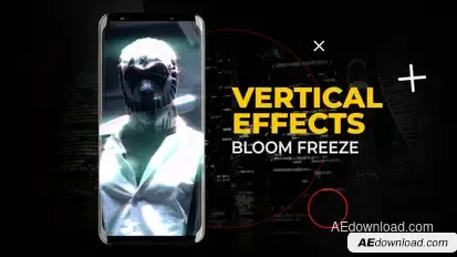 Vertical Bloom Freeze Effects | After Effects Elements template preview
