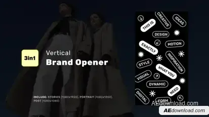 Vertical Brand Opener Openers template preview