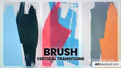 Vertical Brush Transitions Elements template preview