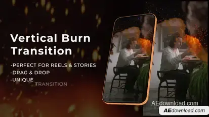 Vertical Burn Transitions Elements template preview