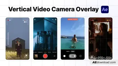 Vertical Camera Recording Screens Elements template preview
