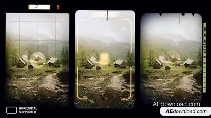 Vertical Camera Viewfinder Transitions | After Effects Elements template preview