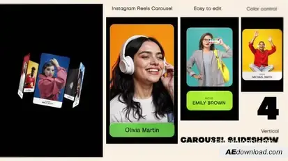 Vertical Carousel Instagram Reels Product Promo template preview