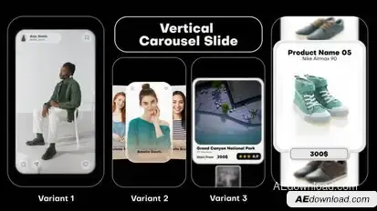 Vertical Carousel Slide Openers template preview