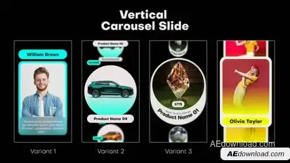 Vertical Carousel Slide Openers template preview