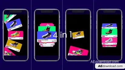 Vertical Carousel Slides Video Displays template preview