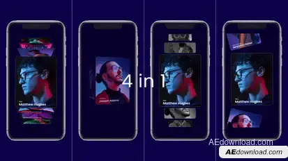 Vertical Carousel Slides Animation Pack Video Displays template preview