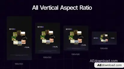 Vertical Carousel Slides Video Displays template preview