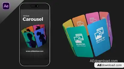 Vertical Carousel Slideshow Openers template preview