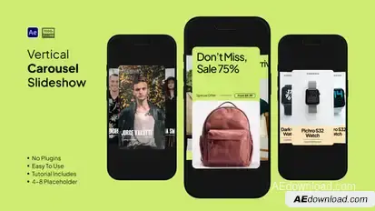 Vertical Carousel Slideshow Elements template preview