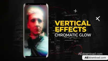 Vertical Chromatic Glow Effects | After Effects Elements template preview
