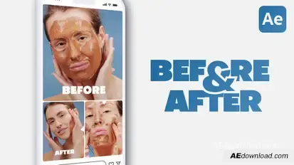 Vertical Clean Before and After Video Displays template preview