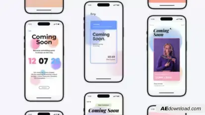 Vertical Coming Soon Titles template preview