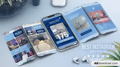 Vertical Corporate Instagram Stories Blue Product Promo template preview