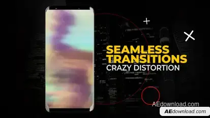 Vertical Crazy Distortion Transitions | After Effects Elements template preview