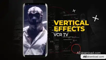 Vertical CRT TV Effects | After Effects Elements template preview