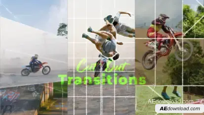 Vertical Cut Out Transitions Elements template preview