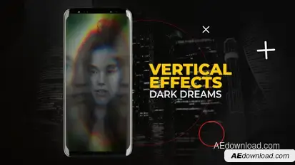 Vertical Dark Dreams Effects | After Effects Elements template preview