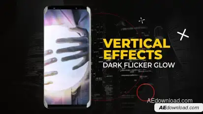 Vertical Dark Flicker Glow Effects | After Effects Elements template preview