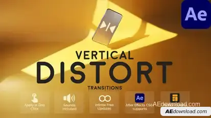 Vertical Distort Transitions for After Effects Elements template preview