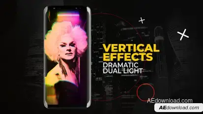 Vertical Dramatic Dual Light Effects | After Effects Elements template preview