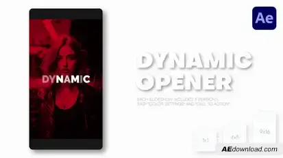 Vertical Dynamic Slideshow - Reels, Post, Shorts Openers template preview