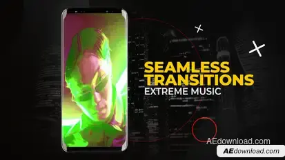 Vertical Extreme Music Transitions | After Effects Elements template preview