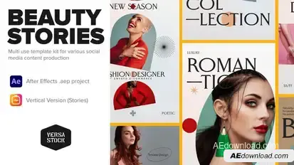 Vertical Fashion Apparel Beauty Stories Product Promo template preview