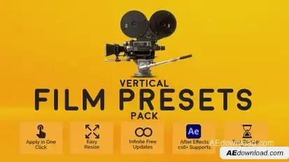 Vertical Film Presets Pack Elements template preview