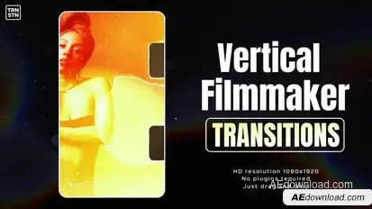 Vertical Filmmaker Transitions Elements template preview
