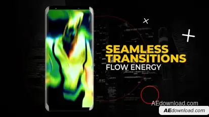 Vertical Flow Energy Transitions | After Effects Elements template preview