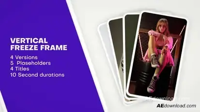 Vertical Freeze Frame Openers template preview