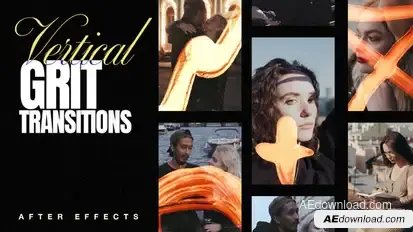 Vertical Grit Transitions for After Effects Elements template preview