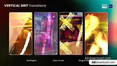 Vertical Grit Transitions Elements template preview