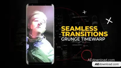 Vertical Grunge Timewarp Transitions | After Effects Elements template preview