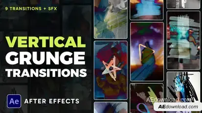Vertical Grunge Transitions Elements template preview
