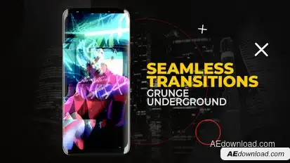 Vertical Grunge Underground Transitions | After Effects Elements template preview