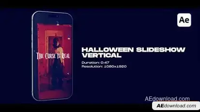 Videohive Vertical Halloween Slideshow Openers template preview