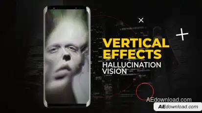 Vertical Hallucination Vision Effects | After Effects Elements template preview