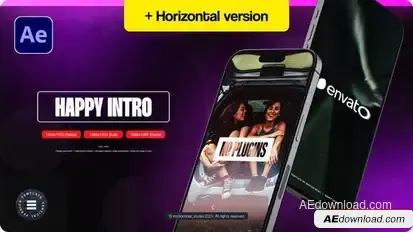 Vertical Happy Intro Openers template preview